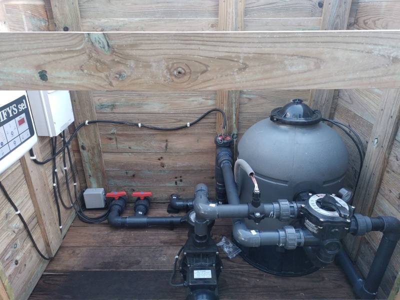 installation du materiel de traitement de l'eau 