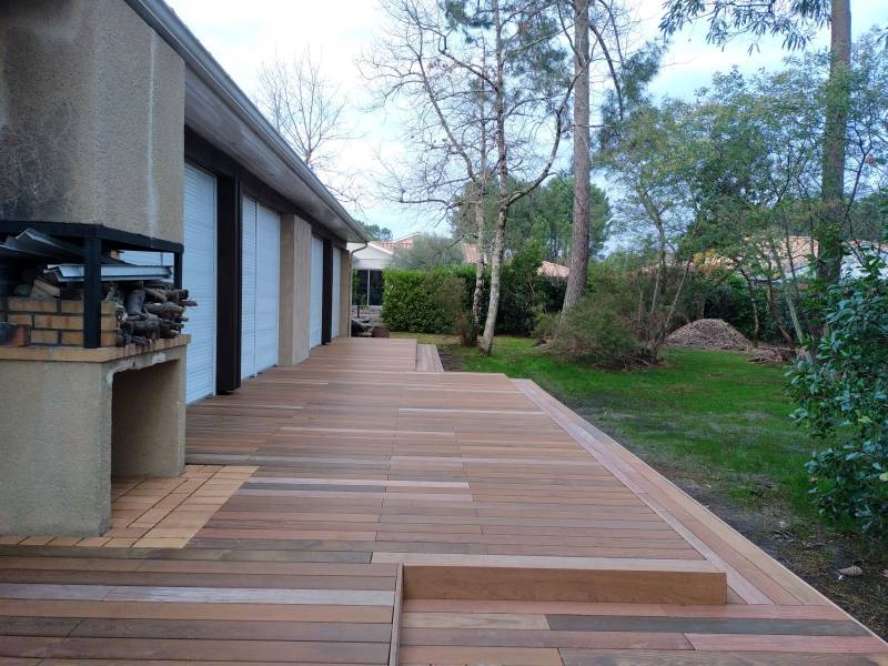 Terrasse en lames exotiques